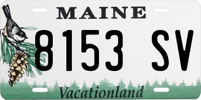ME license plate 8153SV