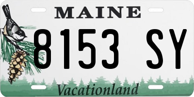 ME license plate 8153SY