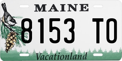 ME license plate 8153TO