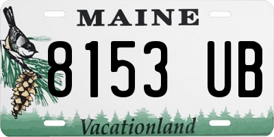 ME license plate 8153UB
