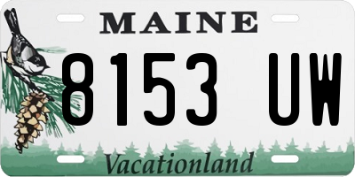 ME license plate 8153UW