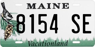 ME license plate 8154SE