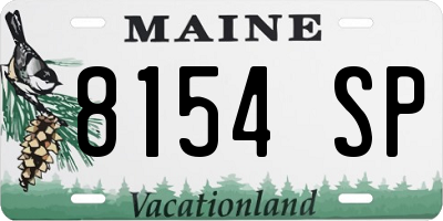 ME license plate 8154SP