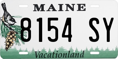 ME license plate 8154SY