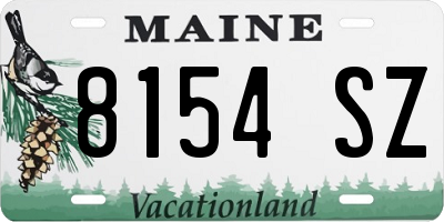 ME license plate 8154SZ