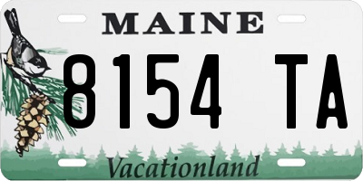 ME license plate 8154TA