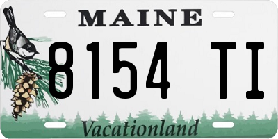 ME license plate 8154TI