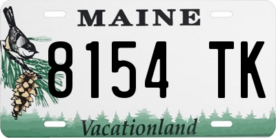 ME license plate 8154TK