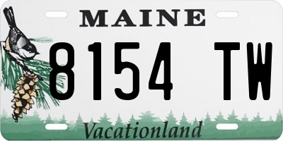 ME license plate 8154TW