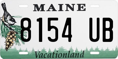 ME license plate 8154UB