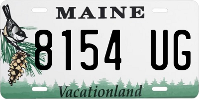 ME license plate 8154UG