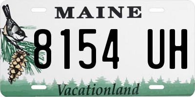 ME license plate 8154UH