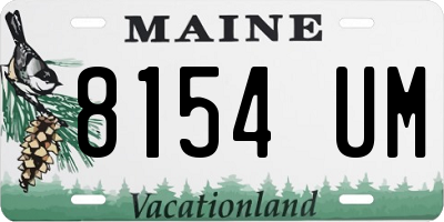 ME license plate 8154UM