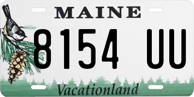 ME license plate 8154UU