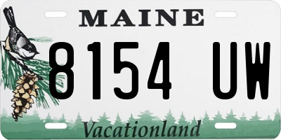 ME license plate 8154UW