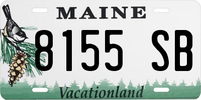 ME license plate 8155SB