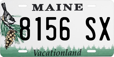 ME license plate 8156SX