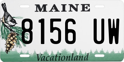 ME license plate 8156UW