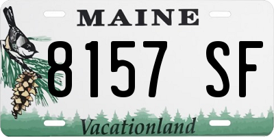 ME license plate 8157SF