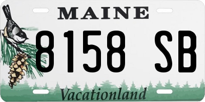 ME license plate 8158SB