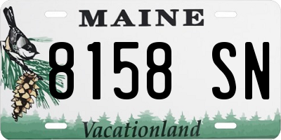 ME license plate 8158SN