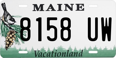 ME license plate 8158UW