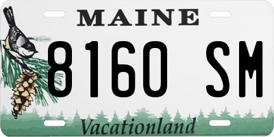 ME license plate 8160SM