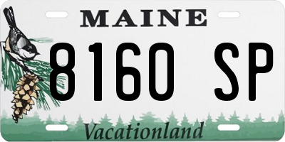 ME license plate 8160SP
