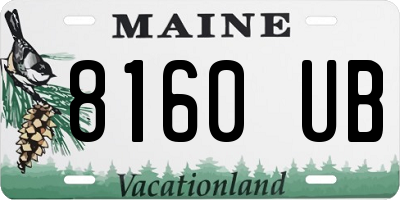 ME license plate 8160UB