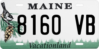 ME license plate 8160VB