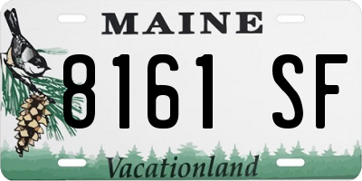 ME license plate 8161SF