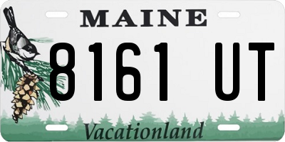 ME license plate 8161UT