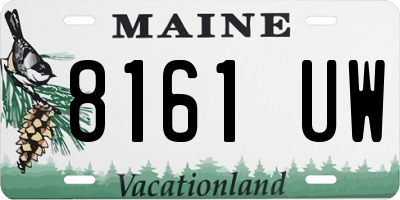 ME license plate 8161UW