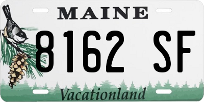 ME license plate 8162SF