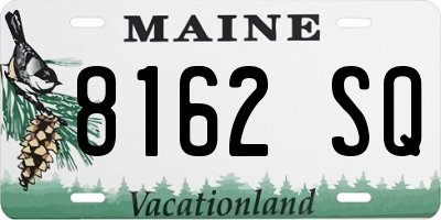 ME license plate 8162SQ