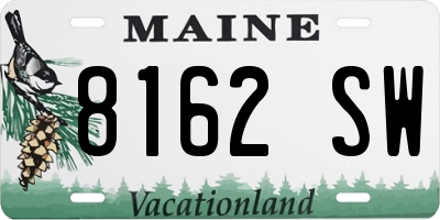 ME license plate 8162SW