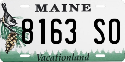 ME license plate 8163SO