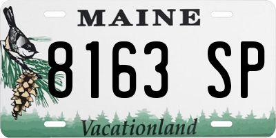 ME license plate 8163SP