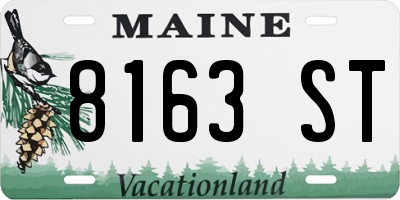ME license plate 8163ST