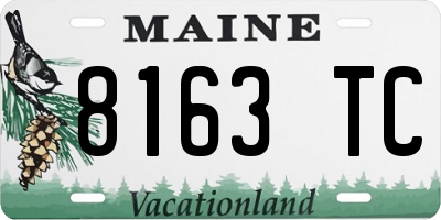 ME license plate 8163TC
