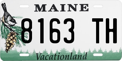 ME license plate 8163TH