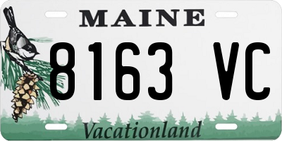 ME license plate 8163VC