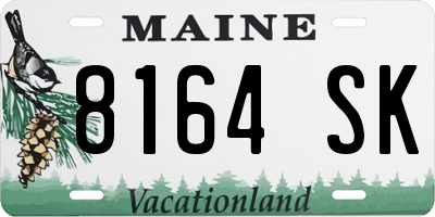 ME license plate 8164SK