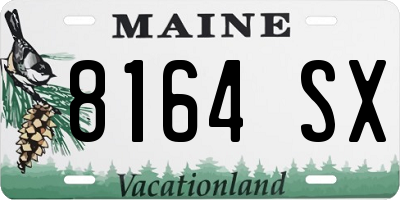 ME license plate 8164SX