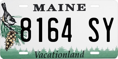 ME license plate 8164SY