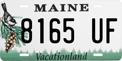 ME license plate 8165UF