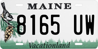 ME license plate 8165UW