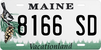 ME license plate 8166SD