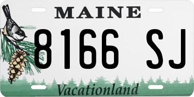 ME license plate 8166SJ