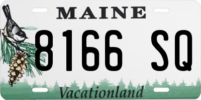 ME license plate 8166SQ